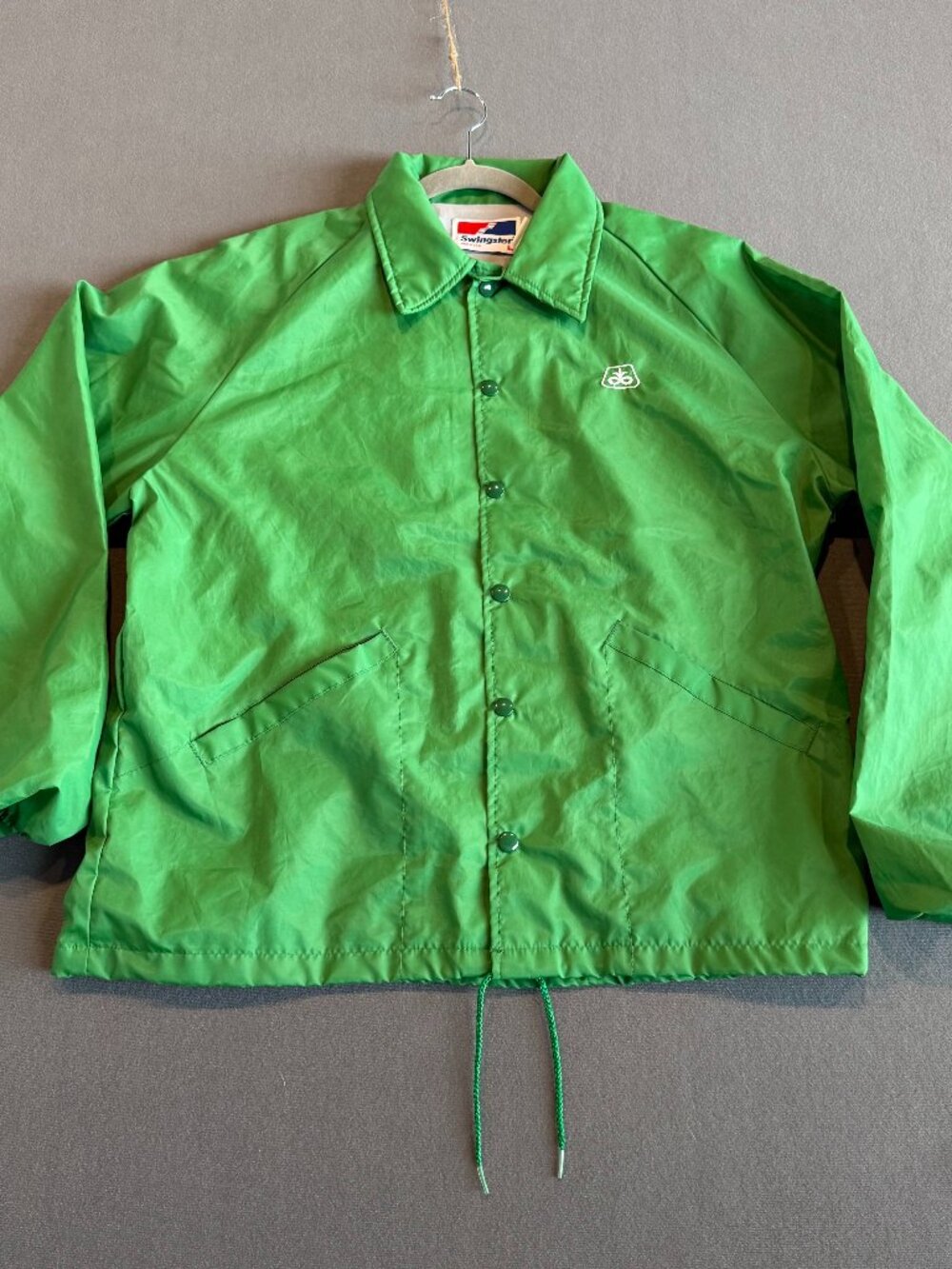 Vintage Swingster Pioneer Seeds Coach Jacket Made USA Green L Farm Agriculture